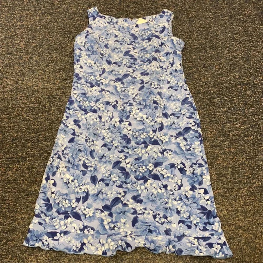 R& K Original Vintage Blue Floral Dress sz. 12